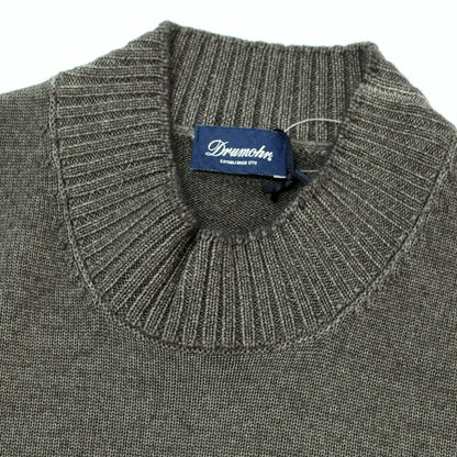 【新品】ドルモア DRUMOHR ウール モックネック プルオーバーニット オリーブグレー系【 52 】【 状態ランクN 】【 メンズ 】