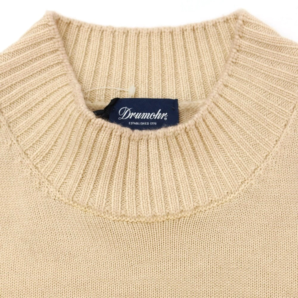 【新品アウトレット】ドルモア DRUMOHR ウール モックネック プルオーバーニット ベージュ【 46 】【 状態ランクN- 】【 メンズ 】