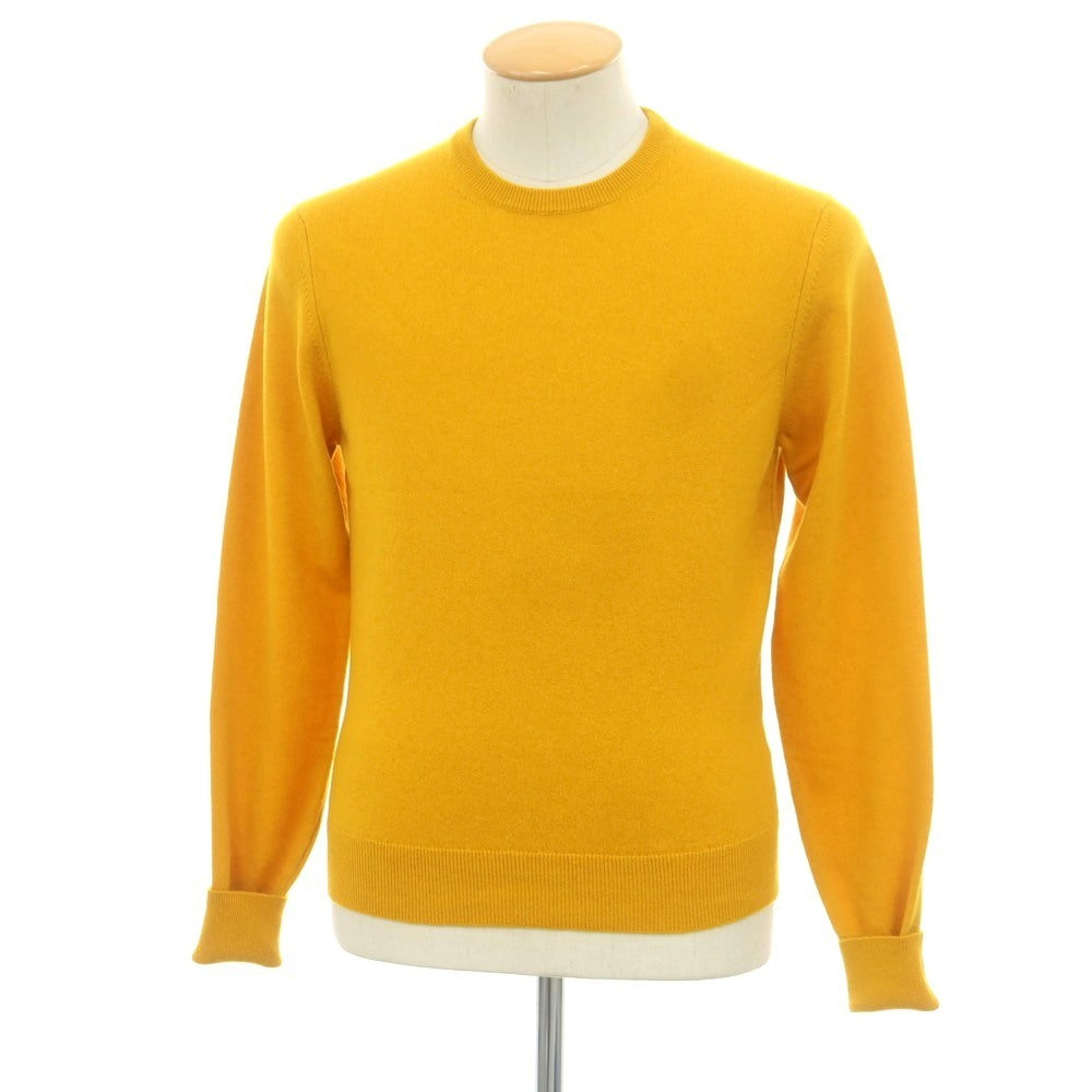 【新品】ドルモア DRUMOHR プルオーバーニット カシミヤ クルーネック プルオーバーニット サンフラワーイエロー【サイズ44】【 状態ランクN 】【 メンズ 】[EPD]