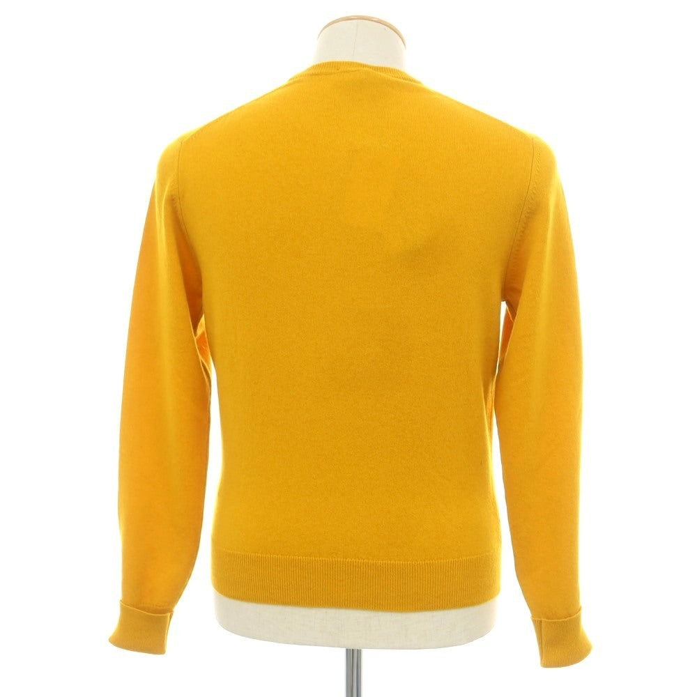 【新品】ドルモア DRUMOHR プルオーバーニット カシミヤ クルーネック プルオーバーニット サンフラワーイエロー【サイズ44】【 状態ランクN 】【 メンズ 】[EPD]