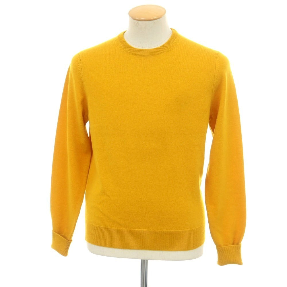 【新品】ドルモア DRUMOHR カシミヤ クルーネック プルオーバーニット サンフラワーイエロー【 46 】【 状態ランクN 】【 メンズ 】