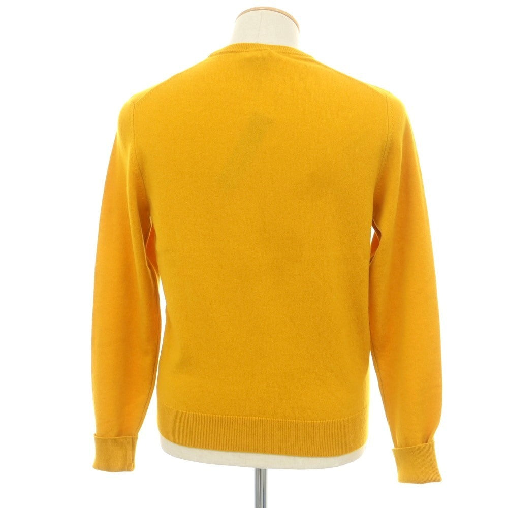 【新品】ドルモア DRUMOHR カシミヤ クルーネック プルオーバーニット サンフラワーイエロー【 46 】【 状態ランクN 】【 メンズ 】