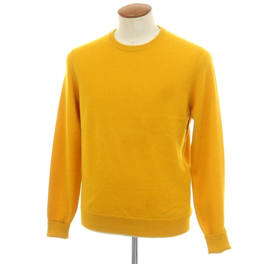 【新品】ドルモア DRUMOHR カシミヤ クルーネック プルオーバーニット サンフラワーイエロー【 48 】【 状態ランクN 】【 メンズ 】