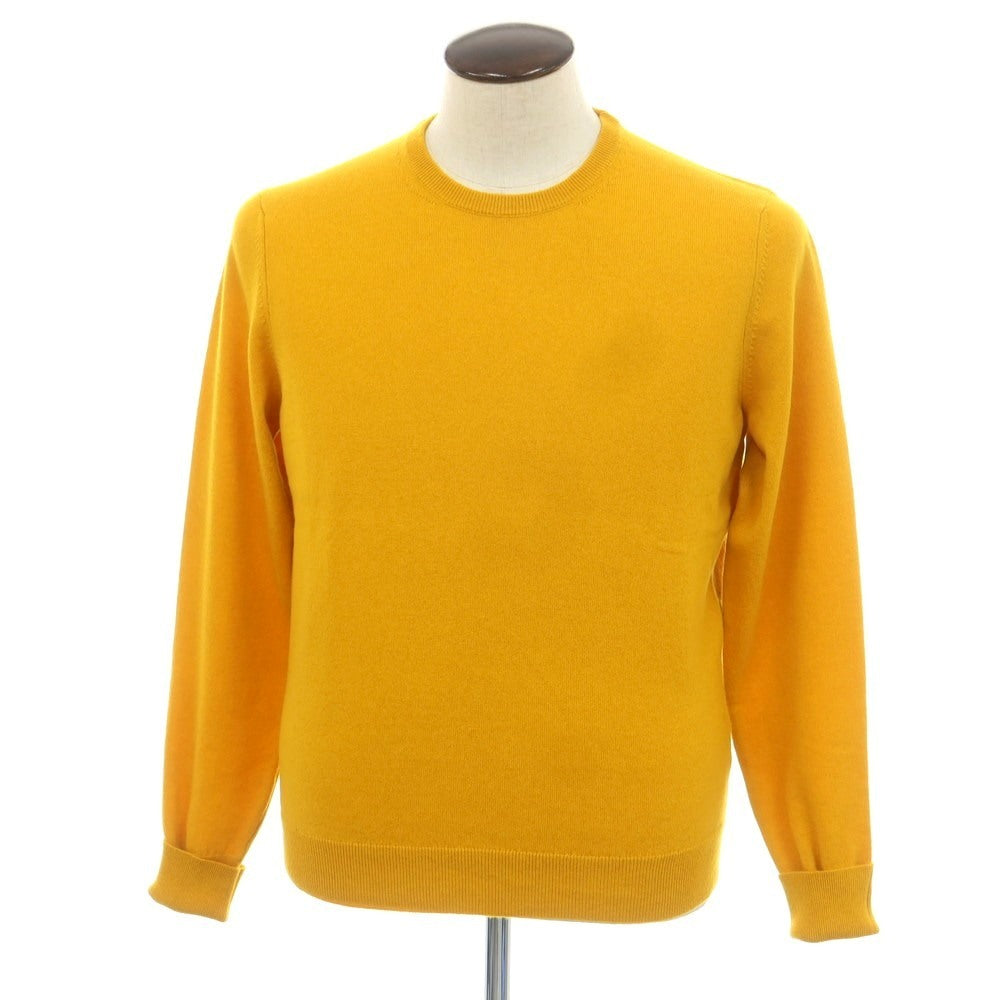 【新品】ドルモア DRUMOHR プルオーバーニット カシミヤ クルーネック プルオーバーニット サンフラワーイエロー【サイズ50】【 状態ランクN 】【 メンズ 】[EPD]