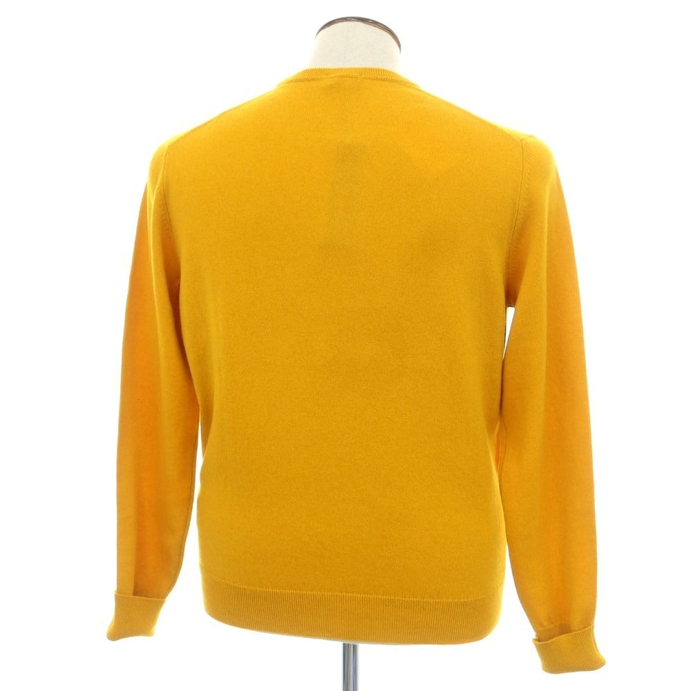 【新品】ドルモア DRUMOHR プルオーバーニット カシミヤ クルーネック プルオーバーニット サンフラワーイエロー【サイズ50】【 状態ランクN 】【 メンズ 】[EPD]
