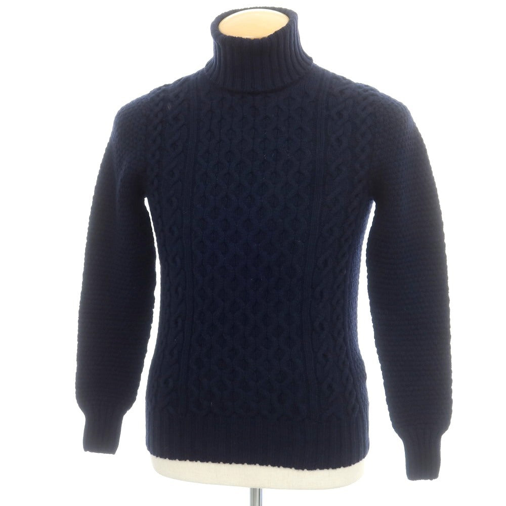【新品】ドルモア DRUMOHR ラムズウール タートルネック プルオーバーニット ネイビー【 42 】【 状態ランクN 】【 メンズ 】