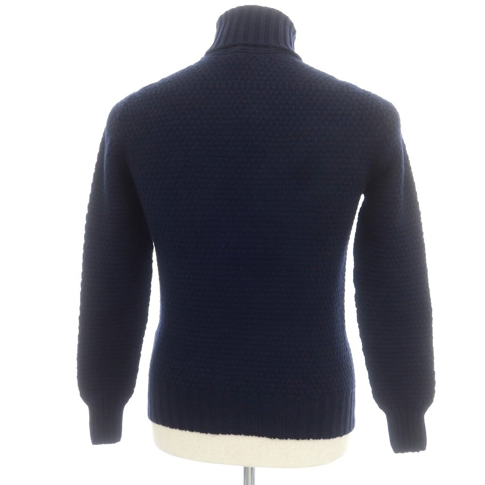 【新品】ドルモア DRUMOHR ラムズウール タートルネック プルオーバーニット ネイビー【 42 】【 状態ランクN 】【 メンズ 】