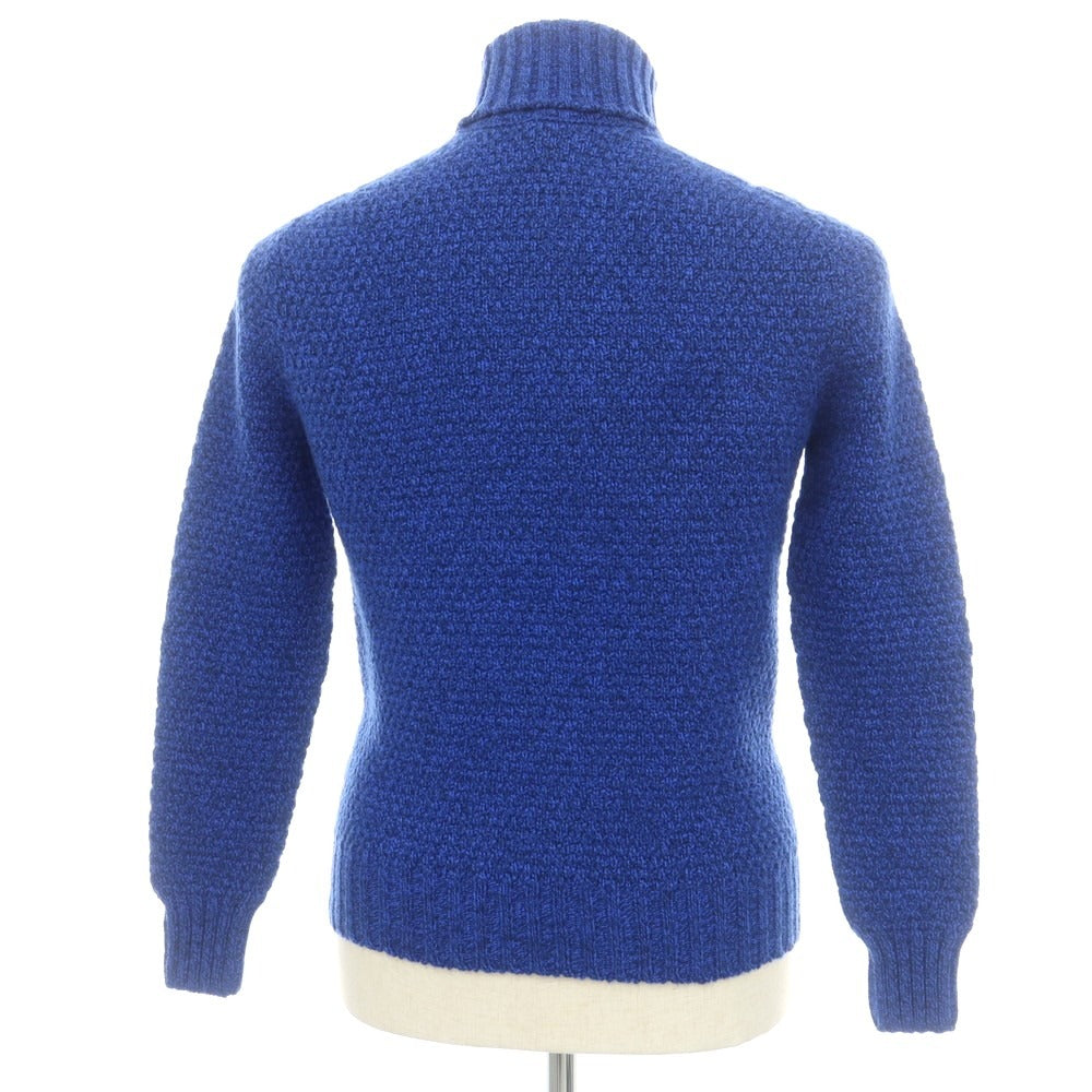 【新品】ドルモア DRUMOHR ラムズウール タートルネック プルオーバーニット ブルーxネイビー【 42 】【 状態ランクN 】【 メンズ 】