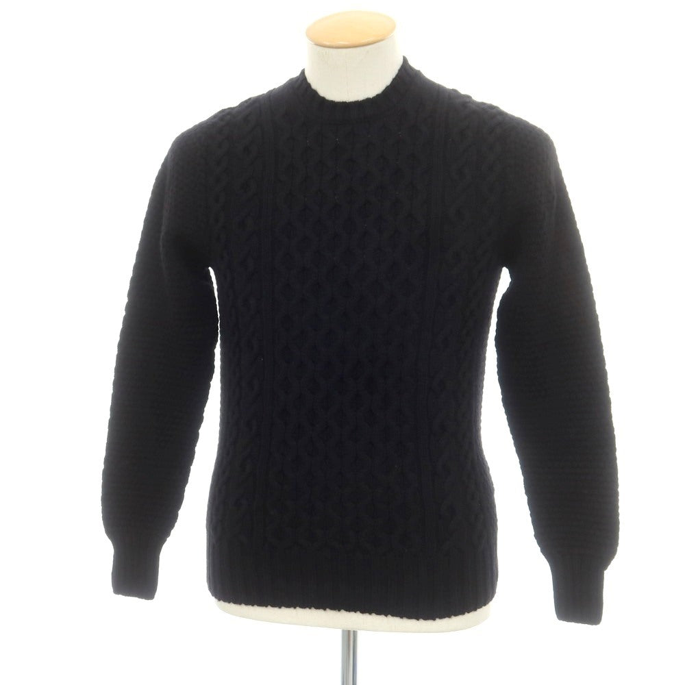 【新品】ドルモア DRUMOHR ラムズウール クルーネック プルオーバーニット ブラック【 42 】【 状態ランクN 】【 メンズ 】