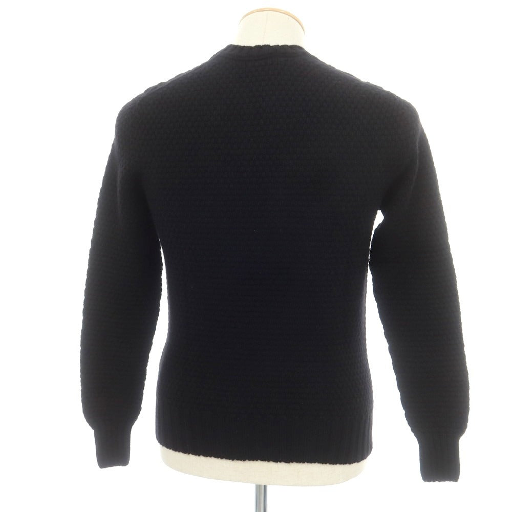 【新品】ドルモア DRUMOHR ラムズウール クルーネック プルオーバーニット ブラック【 42 】【 状態ランクN 】【 メンズ 】