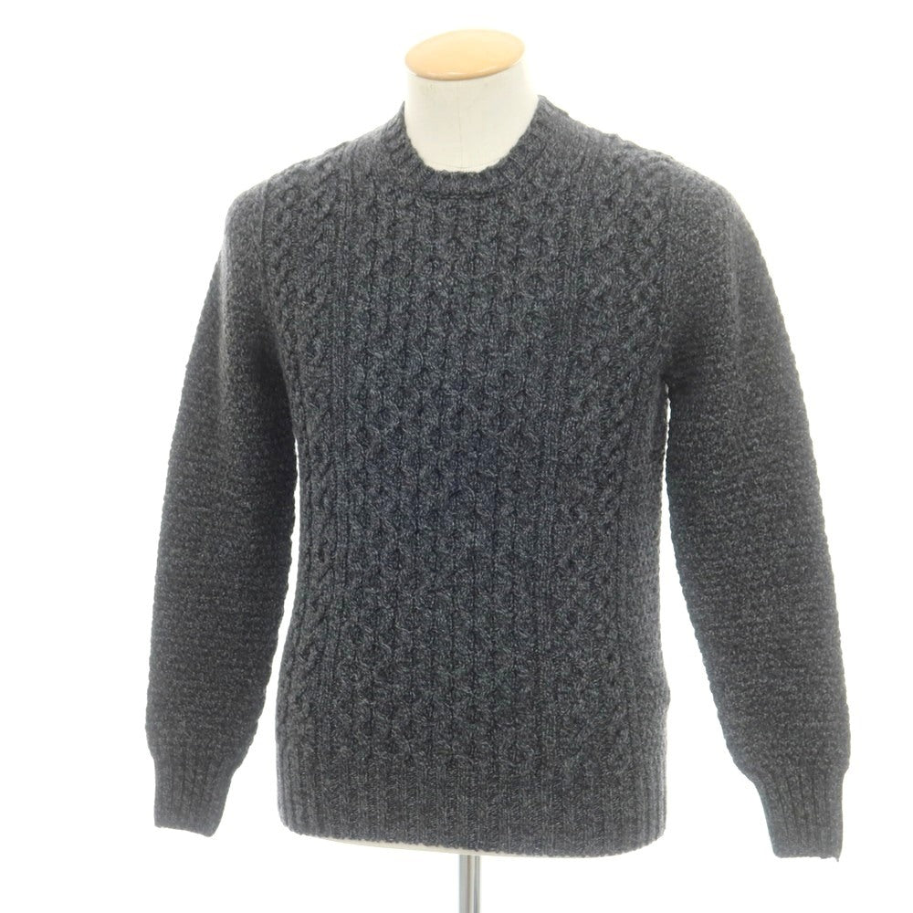 【新品】ドルモア DRUMOHR ラムズウール クルーネック プルオーバーニット メランジグレー【 44 】【 状態ランクN 】【 メンズ 】