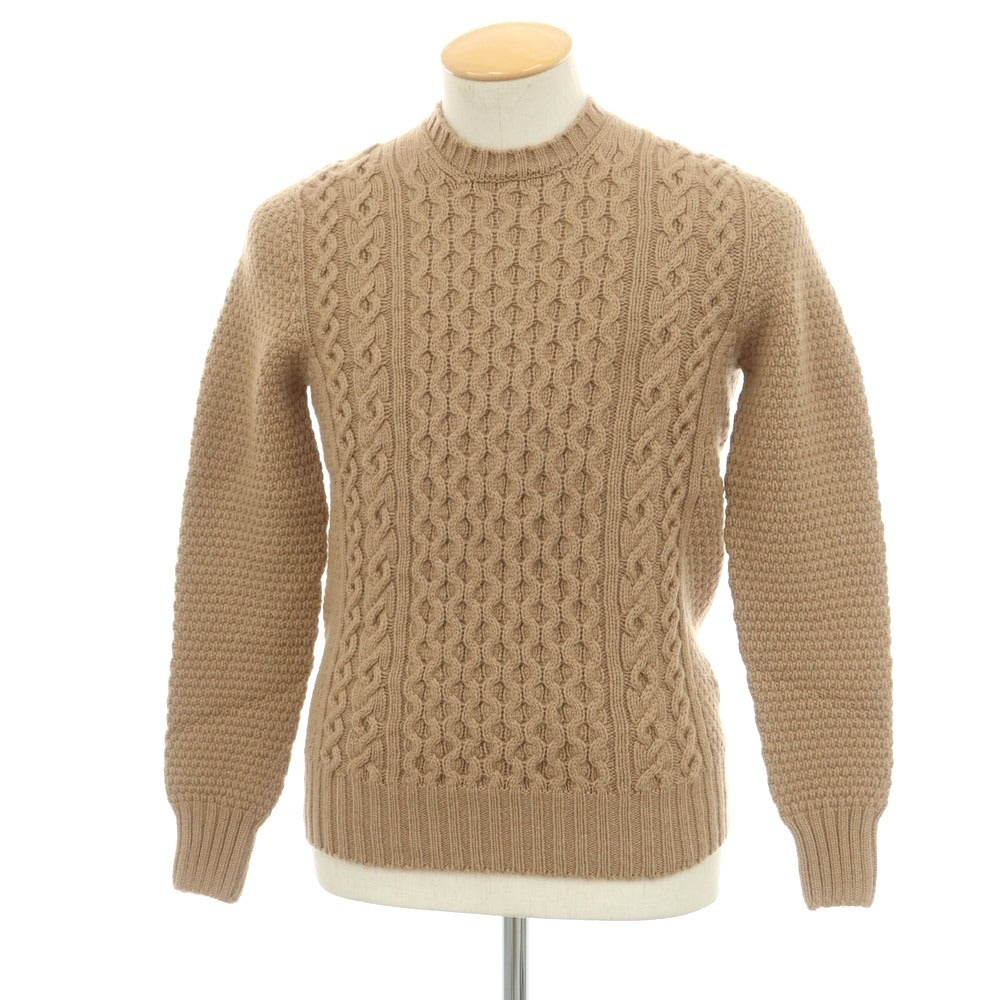 【新品】ドルモア DRUMOHR ラムズウール クルーネック プルオーバーニット ベージュ【 42 】【 状態ランクN 】【 メンズ 】