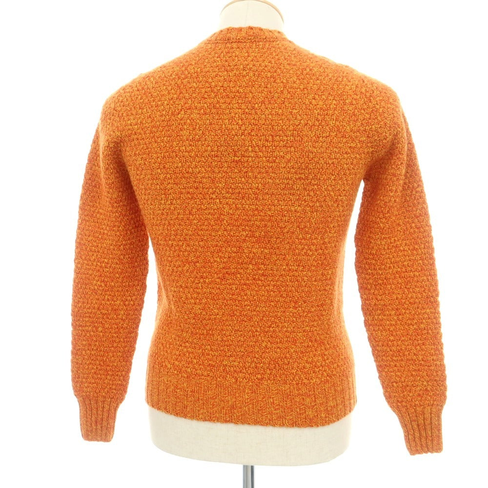 【新品】ドルモア DRUMOHR ラムズウール クルーネック プルオーバーニット オレンジxイエロー【 42 】【 状態ランクN 】【 メンズ 】
