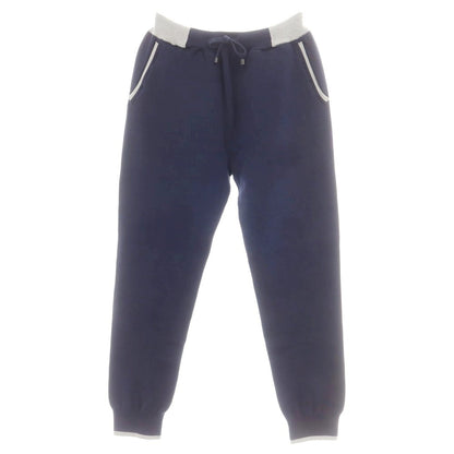 【新品】ドルモア DRUMOHR コットンカシミヤ ニット イージーパンツ ネイビーxライトグレー【 48 】【 状態ランクN 】【 メンズ 】