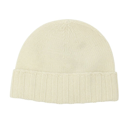 【新品】ドルモア DRUMOHR ミドルゲージカシミヤ ニットキャップ ホワイト【 状態ランクN 】【 メンズ 】