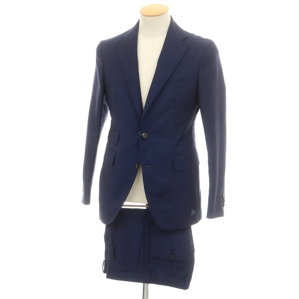 【中古】タリアトーレ TAGLIATORE ウールモヘア 2つボタンスーツ ネイビー【 44 】【 状態ランクD 】【 メンズ 】
