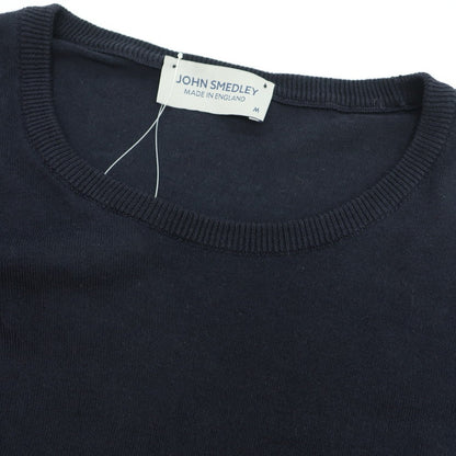 【中古】ジョンスメドレー JOHN SMEDLEY ハイゲージ シーアイランドコットン クルーネック プルオーバーニット ネイビー【 M 】【 状態ランクC 】【 メンズ 】