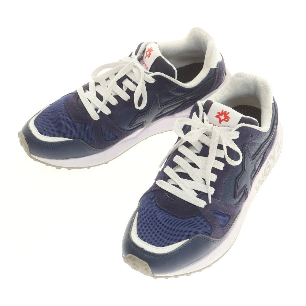 【中古】ウィズ W6YZ レザー スニーカー ネイビー【 42 】【 状態ランクC 】【 メンズ 】