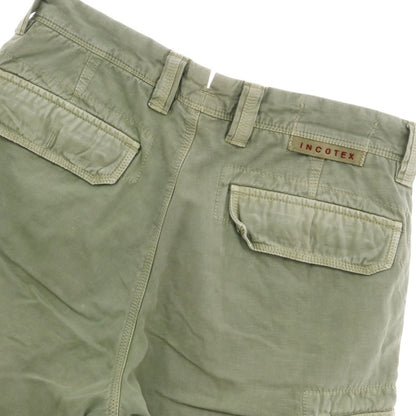 [Used] INCOTEX RED Cotton Linen Cargo Shorts Olive [31] [Condition Rank C] [Men&