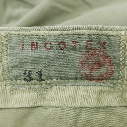 [Used] INCOTEX RED Cotton Linen Cargo Shorts Olive [31] [Condition Rank C] [Men&