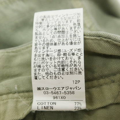 [Used] INCOTEX RED Cotton Linen Cargo Shorts Olive [31] [Condition Rank C] [Men&