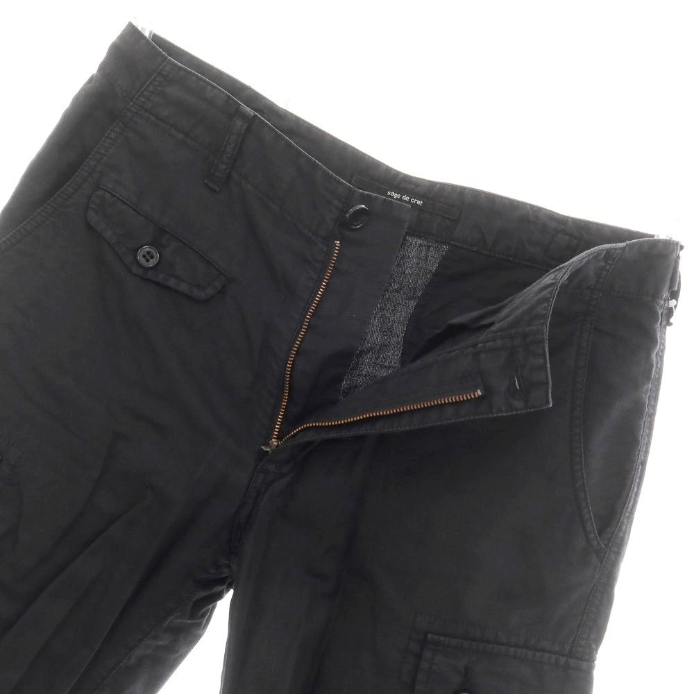 [Used] Sage de Cret Cotton Linen Cargo Shorts Black [M] [Condition Rank B] [Men&