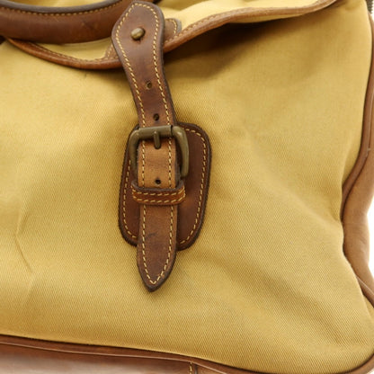 【中古】タスティング TUSTING ツイルコットン ボストンバッグ キャメルベージュxブラウン【 状態ランクC 】【 メンズ 】