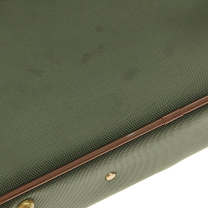 【中古】サムソナイト Samsonite ナイロン レザー ブリーフケース グリーンxブラウン【 状態ランクC 】【 メンズ 】