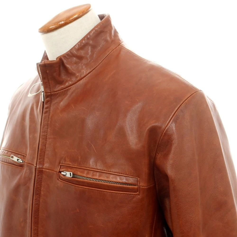 【中古】コーチ COACH レザー ライダースジャケット ブラウン【 M 】【 状態ランクC 】【 メンズ 】