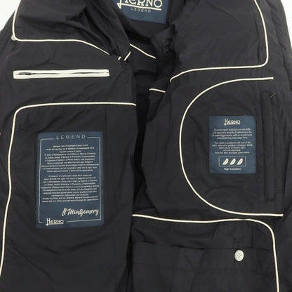 【中古】ヘルノ Herno ナイロン ダウンダッフルコート ブラック【 48 】【 状態ランクC 】【 メンズ 】