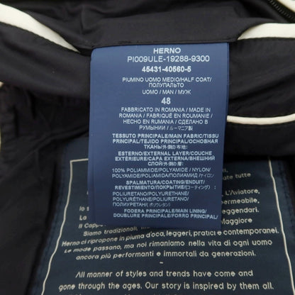 【中古】ヘルノ Herno ナイロン ダウンダッフルコート ブラック【 48 】【 状態ランクC 】【 メンズ 】