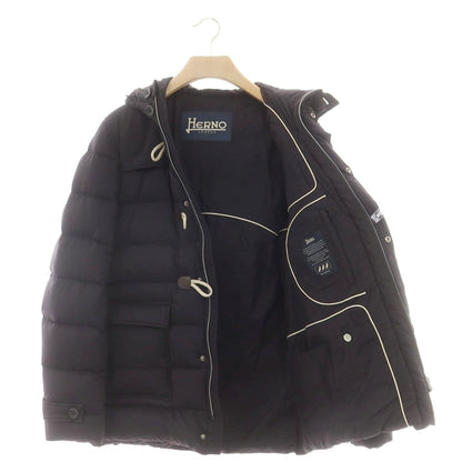 【中古】ヘルノ Herno ナイロン ダウンダッフルコート ブラック【 48 】【 状態ランクC 】【 メンズ 】