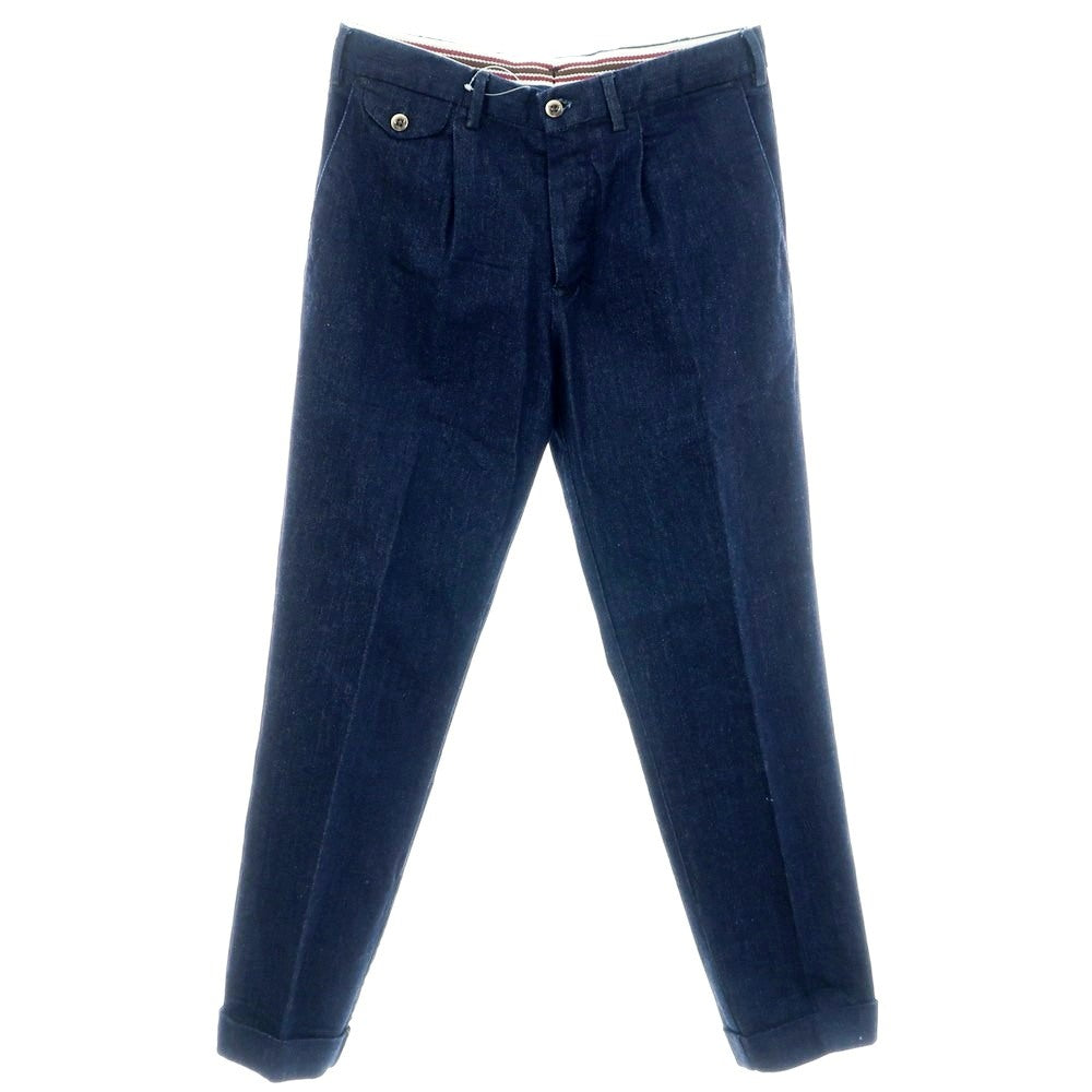 【中古】ジェルマーノ GERMANO WONDER ストレッチ コットン デニム カジュアルスラックスパンツ ネイビー【 44 】【 状態ランクB 】【 メンズ 】