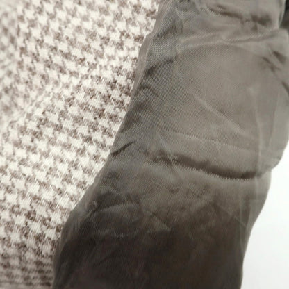 【中古】ブルネロクチネリ Brunello Cucinelli リネン ハウンドトゥース柄 ダブルスーツ グレージュxホワイト【 46 】【 状態ランクC 】【 メンズ 】