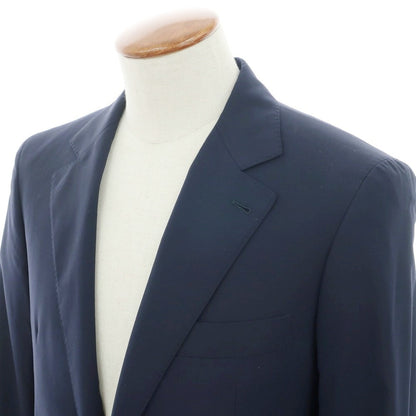 【中古】ブルネロクチネリ Brunello Cucinelli ウールシルク 3つボタンスーツ ダークネイビー【 46 】【 状態ランクC 】【 メンズ 】