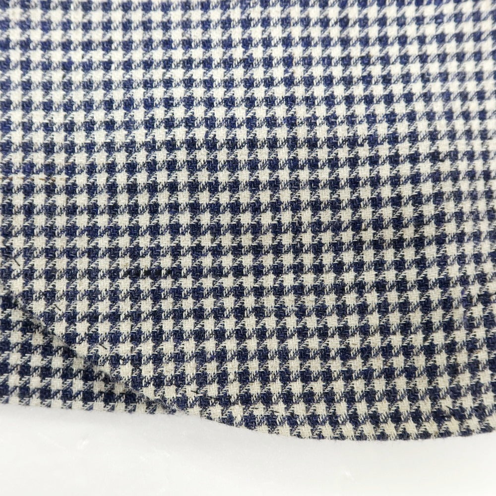[Used] Brunello Cucinelli Linen wool houndstooth pattern tailored jacket Navy x white [46] [Condition rank D] [Men&