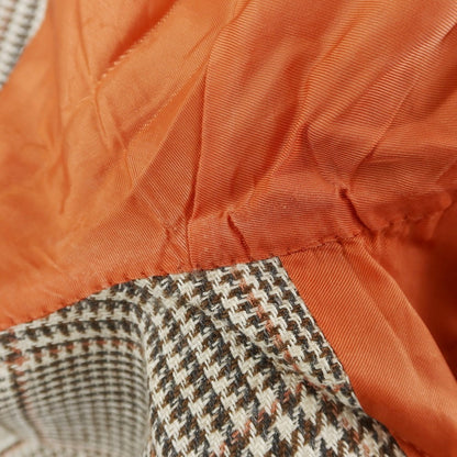 [Used] Brunello Cucinelli Linen wool check double-breasted jacket, brown x white [46] [Condition: C] [Men&