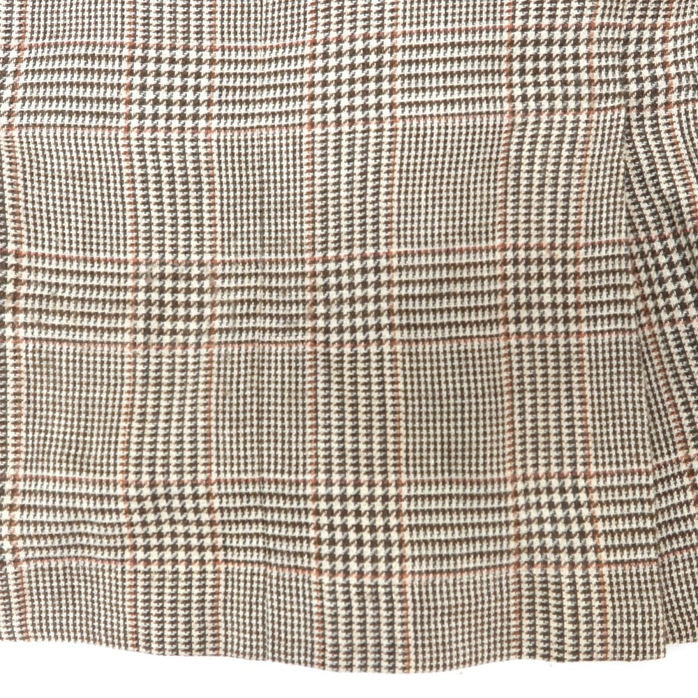 [Used] Brunello Cucinelli Linen wool check double-breasted jacket, brown x white [46] [Condition: C] [Men&