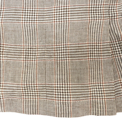 [Used] Brunello Cucinelli Linen wool check double-breasted jacket, brown x white [46] [Condition: C] [Men&