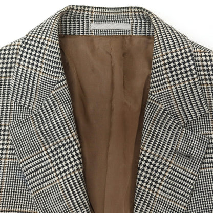 [Used] Brunello Cucinelli Linen wool silk check tailored jacket Dark navy x white [46] [Condition rank D] [Men&