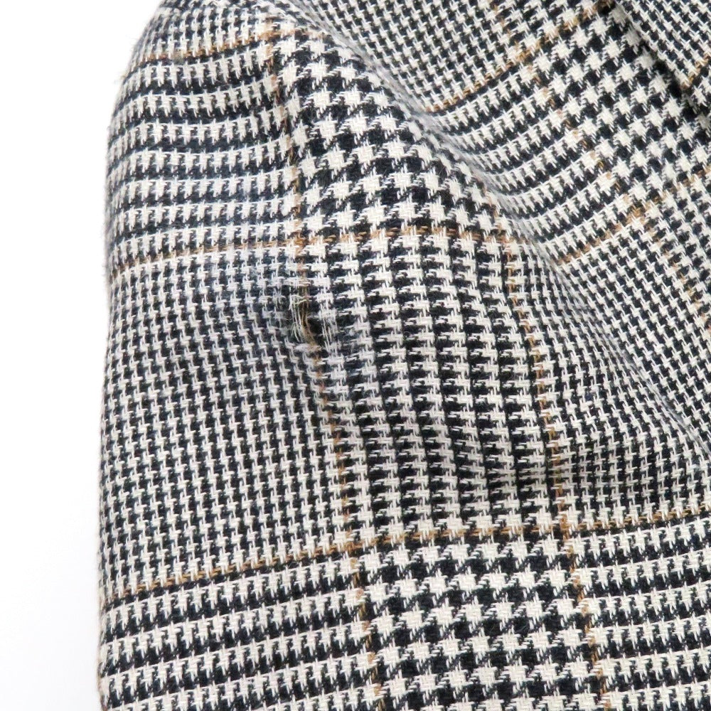 [Used] Brunello Cucinelli Linen wool silk check tailored jacket Dark navy x white [46] [Condition rank D] [Men&