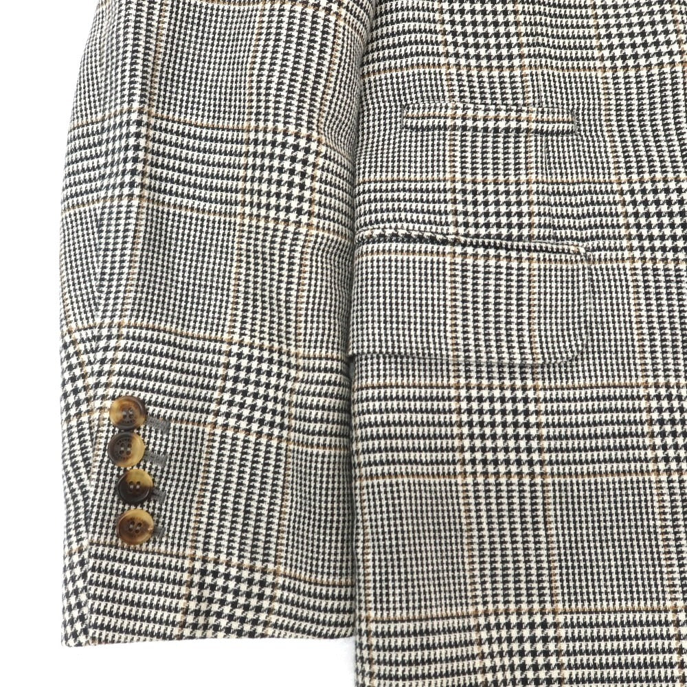 [Used] Brunello Cucinelli Linen wool silk check tailored jacket Dark navy x white [46] [Condition rank D] [Men&