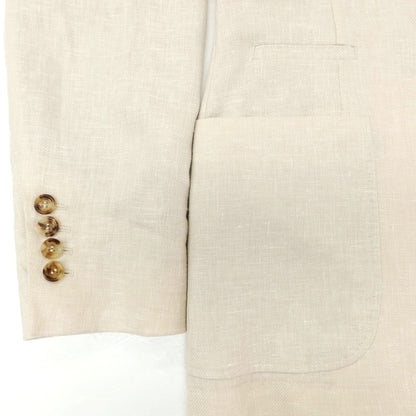 [Used] Brunello Cucinelli Linen wool silk double-breasted tailored jacket, light beige [46] [Condition: C] [Men&