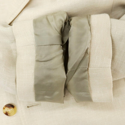 [Used] Brunello Cucinelli Linen wool silk double-breasted tailored jacket, light beige [46] [Condition: C] [Men&