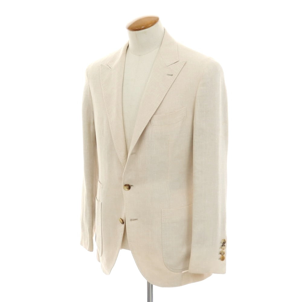 [Used] Brunello Cucinelli Linen wool silk tailored jacket, light beige [No size indicated (M)] [Condition rank C] [Men&