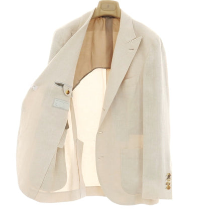 [Used] Brunello Cucinelli Linen wool silk tailored jacket, light beige [No size indicated (M)] [Condition rank C] [Men&