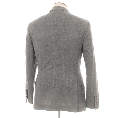 【中古】ブルネロクチネリ Brunello Cucinelli ウール ハウンドトゥース柄 テーラードジャケット オフホワイトxブラック【 46 】【 状態ランクD 】【 メンズ 】