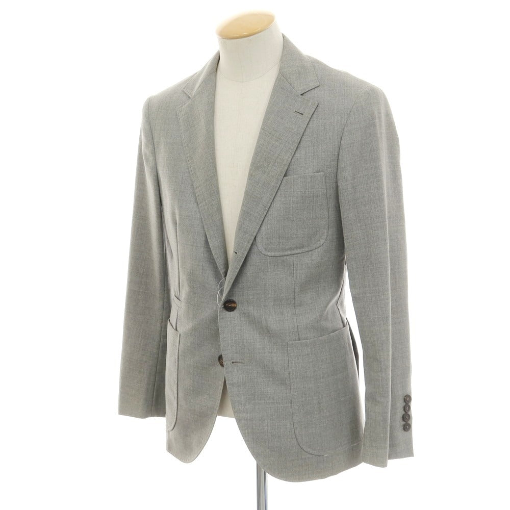 【中古】ブルネロクチネリ Brunello Cucinelli ウール テーラードジャケット ライトグレー【 44 】【 状態ランクD 】【 メンズ 】
