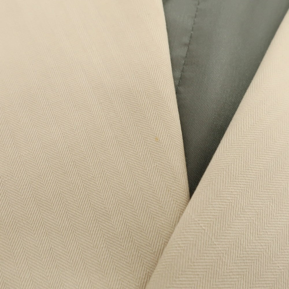 [Used] Brunello Cucinelli Herringbone Wool Linen Gilet Vest Beige [46] [Condition Rank C] [Men&