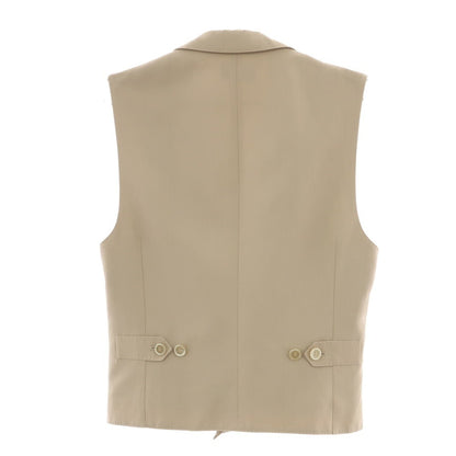 [Used] Brunello Cucinelli Herringbone Wool Linen Gilet Vest Beige [46] [Condition Rank C] [Men&